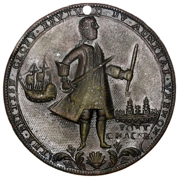 Great Britain, copper-zinc Admiral Vernon medal, 1739, Porto Bello, Fort Chagres, ex-Adams (Plate).