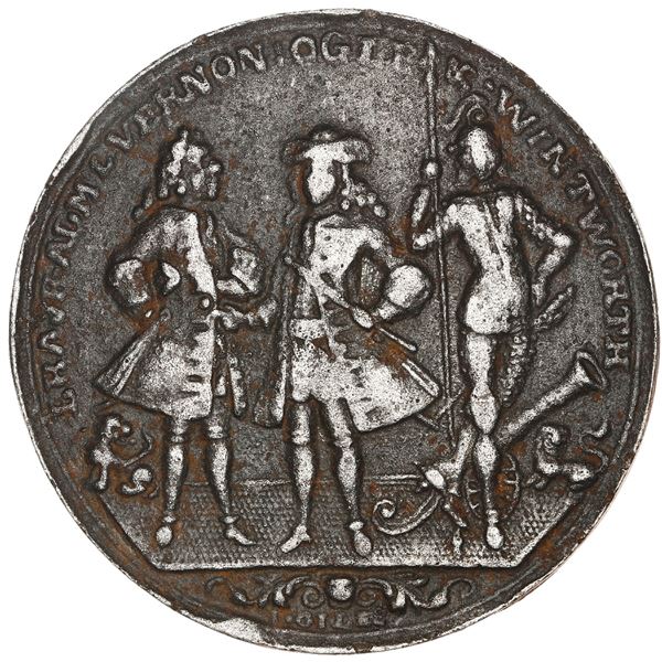 Great Britain, cast-iron Admiral Vernon medal, 1741, Cartagena, Vernon, Ogle and Wentworth, ex-Adams