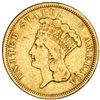 Image 1 : USA (New Orleans Mint), Indian Head $3, 1854-O, NGC Fine details / obv cleaned.