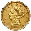 Image 1 : USA (Dahlonega mint), $2-1/2 coronet Liberty, 1843-D, large D, NGC XF details / cleaned.