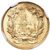 Image 2 : USA (Philadelphia Mint), Indian Head gold dollar, 1862, type three, NGC MS 61.