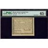 Image 1 : Rhode Island, $4 remainder, July 2, 1780, serial 2147, PMG Gem UNC 65 EPQ.