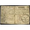 Image 1 : South Carolina, 20 pounds, June 1, 1775, serial 9099, backed with violin sheet music.