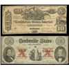 Image 1 : Lot of two CSA $10 notes of Sept. 2, 1861: serial 39810, plate position Z-Z, block CSA watermark; se