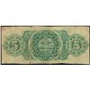 Image 2 : Bogota, Colombia, Banco de la Republica, 5 pesos / 5 dollars remainder, no date (1880s), serial 185.