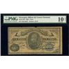 Image 1 : Nicaragua, Billete del Tesoro Nacional, 1 peso, 1896, series VIII, serial 58427, PMG VG 10 net / spl