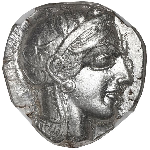 Attica, Athens, AR tetradrachm  owl,  ca. 440-404 BC, NGC Choice AU, strike 4/5, surface 4/5.