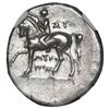 Image 1 : Calabria, Tarentum, AR didrachm, 281-240 BC, "boy on dolphin," NGC Ch XF, strike 4/5, surface 3/5.