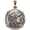 Image 1 : Kingdom of Macedon, AR tetradrachm, Alexander III (the Great), 336-323 BC, mounted head-side out in 
