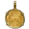 Image 1 : Seville, Spain, 1 escudo, Charles-Joanna, assayer * to left, mintmark S to right, mounted cross-side