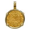 Image 2 : Seville, Spain, 1 escudo, Charles-Joanna, assayer * to left, mintmark S to right, mounted cross-side