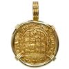 Image 2 : Seville, Spain, 1 escudo, Charles-Joanna, assayer * to right, mintmark S to left, mounted cross-side