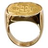 Image 2 : Seville, Spain, cob 2 escudos, Philip III, assayer not visible, mounted cross-side out in 18K gold r