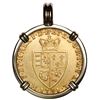 Image 2 : Great Britain (London, England), gold guinea, George III, 1791, mounted in 14K gold bezel with fixed