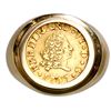 Image 1 : Madrid, Spain, gold bust 1/2 escudo, Ferdinand VI, 1747JB, mounted bust-side out in 14K gold ring (s