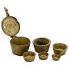 Image 1 : Small set of Nuremberg brass nesting weights (six pieces), ex-"Pewter Wreck" (mid-1500s).