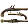 Image 1 : English naval flintlock pistol with dogface butt, late 1700s.