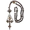 Image 1 : European rosary consisting of amethyst and silver beads, German silver cross and coin dated 1830, in