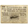 Image 1 : The Knickerbocker Press, Albany, New York, special edition newspaper of the account of the Titanic s