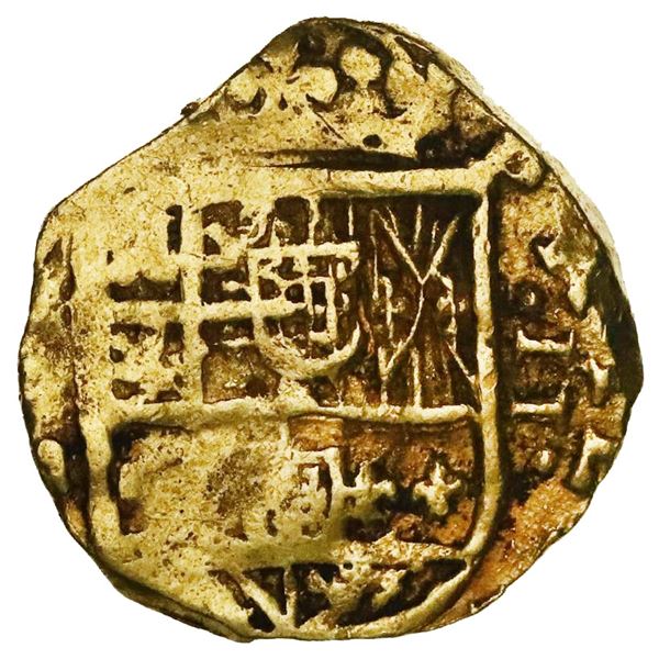 Seville, Spain, cob 2 escudos, Philip III, assayer not visible.