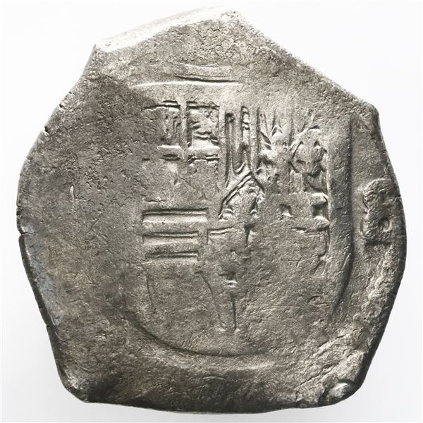 Mexico City, Mexico, cob 8 reales, Philip IV, assayer not visible.