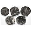 Image 2 : Lot of five Mexico City, Mexico, cob 4 reales, Philip IV, assayer D or P (where visible).