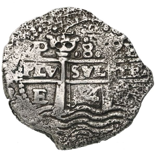 Potosi, Bolivia, cob 8 reales, 1654E.