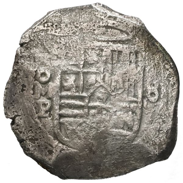 Mexico City, Mexico, cob 8 reales, Philip IV, assayer P.