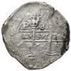 Image 1 : Potosi, Bolivia, cob 8 reales, 1654E, dot-PH-dot at top.