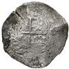 Image 2 : Potosi, Bolivia, cob 8 reales, 1654E, dot-PH-dot at top.
