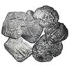 Image 1 : Lot of six Potosi, Bolivia, cob 4 reales (five) and 2 reales (one), Charles II, various dates and as