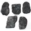 Image 2 : Lot of five cob 8R "blackies" (oxidized, as found), probably Mexican, Charles II and/or Philip V.