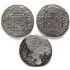 Image 2 : Lot of three Mexico City, Mexico, bust 8 reales, Charles III, assayer FF, dated 1781, 1782 and 1783,