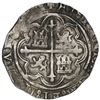 Image 2 : Mexico City, Mexico, cob 2 reales, Philip II, assayer O below mintmark oM to left.