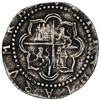 Image 2 : Lima, Peru, cob 1 real, Philip II, assayer Diego de la Torre, *-oD to left, I-P to right.