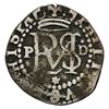 Image 1 : Lima, Peru, cob 1/2 real, Philip II, assayer Diego de la Torre, P to left, dot-D to right, star at b