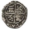 Image 2 : Lima, Peru, cob 1/2 real, Philip II, assayer Diego de la Torre, oD to left, * to right.