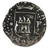 Image 1 : Lima, Peru, cob 1/4 real, Philip II, assayer Diego de la Torre, * to left and P to right of castle, 