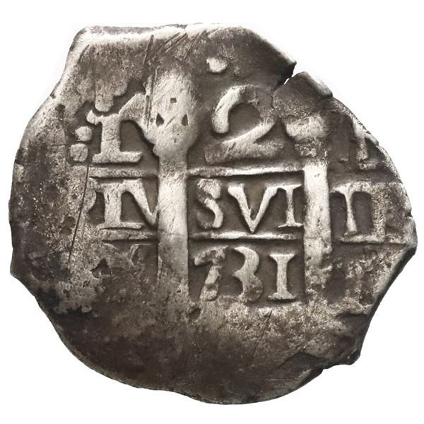 Lima, Peru, cob 2 reales, 1731N.