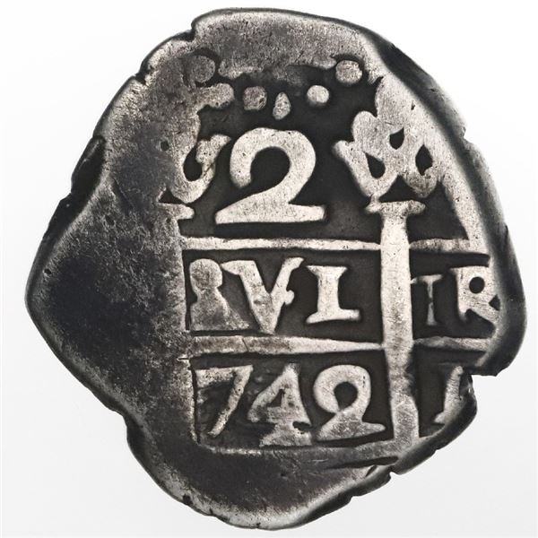 Lima, Peru, cob 2 reales, 1742(V).