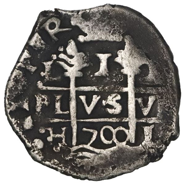 Lima, Peru, cob 1 real, 1700H.