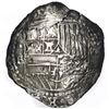 Image 1 : Potosi, Bolivia, cob 8 reales, Philip II, assayer B (4th period).