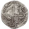 Image 2 : Potosi, Bolivia, cob 8 reales, Philip III, assayer M (pre-dated issue).