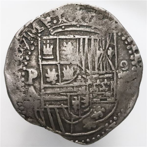Potosi, Bolivia, cob 4 reales, Philip II, assayer A.