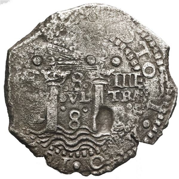 Potosi, Bolivia, cob 8 reales, (1652)E, Transitional Type IV/A, Mastalir Plate.