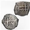 Image 1 : Lot of two Potosi, Bolivia, cob 4 reales: 1753(C or q) and 1754C/q.