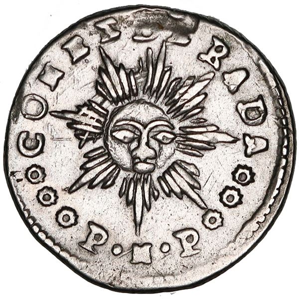Cordoba, Argentina, 1 real, *1841 ***P.N.P***, retrograde 4, NGC AU details / cleaned, ex-O'Brien.
