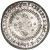 Image 1 : Brazil (Rio mint), 960 reis, Pedro I, 1823-R, struck over a Zacatecas, Mexico, bust 8 reales, Ferdin