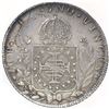 Image 2 : Brazil (Rio mint), 960 reis, Pedro I, 1825-R, struck over a Lima, Peru, bust 8 reales, Ferdinand VII