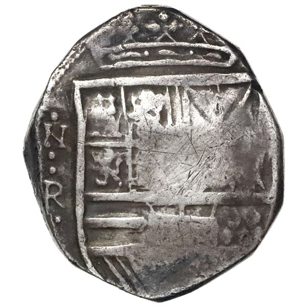 Bogota, Colombia, cob 8 reales, Philip IV, assayer not visible.